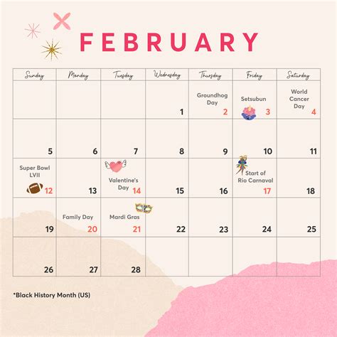 February Holiday Calendar 2023 - PicCollage