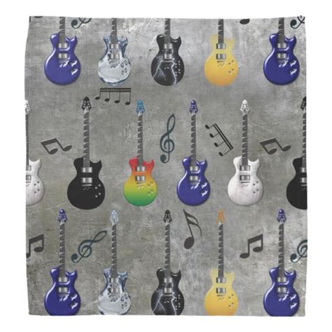 Electric Guitars And Music Notes Bandana | Zazzle.com