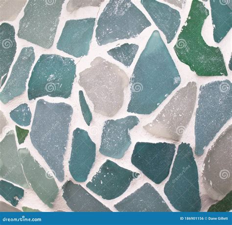 Sea Glass Mosaic Patterns Made from Ocean Glass a Lifestyle Background with Natural Colours ...