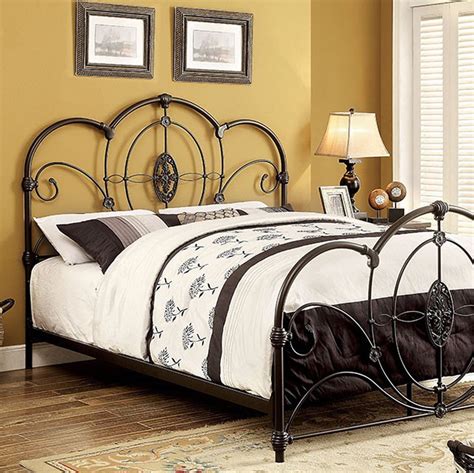 Durable Metal Eastern King Size Bed, Black - Walmart.com - Walmart.com