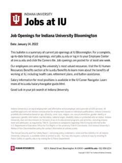 INDIANA UNIVERSITY Jobs at IU / indiana-university-jobs-at-iu.pdf / PDF4PRO