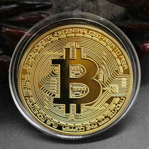 1 pcs Popular Bitcoins Casascius Bit Coin BTC With Case Physical Metal Antique Imitation BTC ...