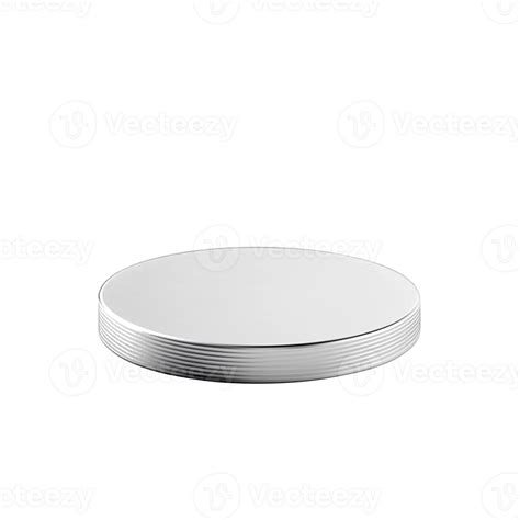 Side view of blank silver coin on transparent background, created with ...