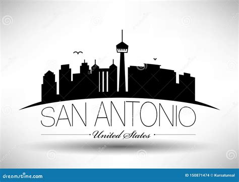 San Antonio Skyline Vector Colorful Poster On Beautiful Triangular Texture Background ...