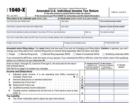 1040x Form 2023 - Printable Forms Free Online