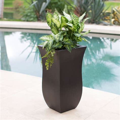 Espresso 16 x 16 inch Modern Outdoor Planter - 30-inch Tall | Modern planters outdoor, Planters ...