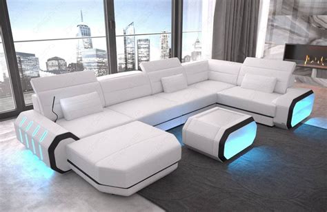 Leather Sectional Sofa Brooklyn U Shape | Sofa design, Futuristische möbel, Möbel sofa