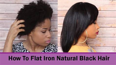 How To Flat Iron Natural Black Hair - Easy Steps!