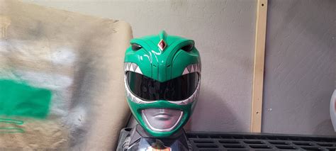 My green ranger helmet, completed! : r/powerrangers