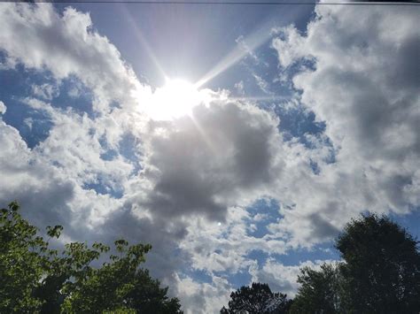 Sun Shining Through Clouds