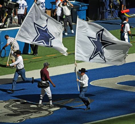 Cowboys End Zone Celebration Editorial Stock Image - Image of running ...