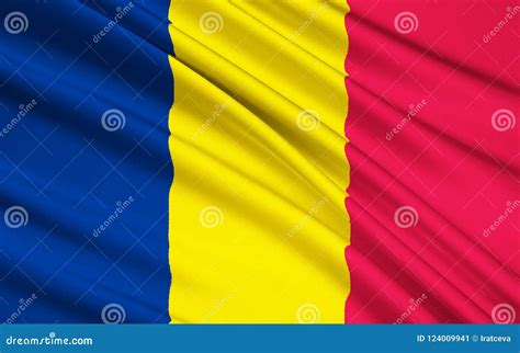 Flag of Chad stock illustration. Illustration of emblem - 124009941