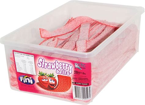 Fini Sour Strawberry Belts 1.2kg - Candy Bar Sydney