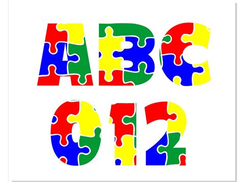 Autism Puzzle Font SVG Puzzle Font OTF Puzzle Letters SVG - Etsy