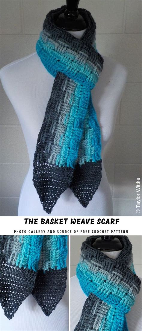 The Basket Weave Scarf | Basket weave crochet, Woven scarves, Crochet neck warmer