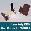 Low Poly Bed Room Furniture PBR