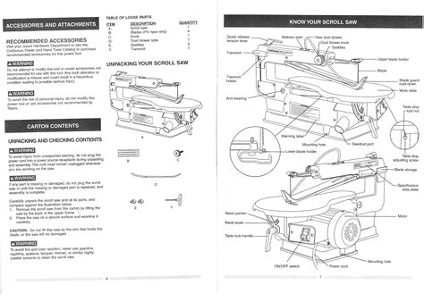 Craftsman 137216160 User Manual SCROLL SAW Manuals And Guides L0808290