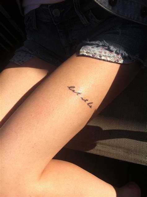 Mine ️ let it be tattoo. | Let it be tattoo, Tattoos, Small tattoos