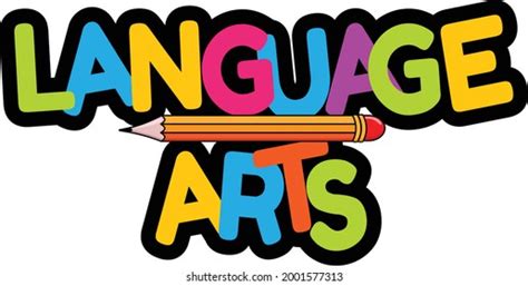 Language Arts School Kids Text Banner Stock Vector (Royalty Free ...