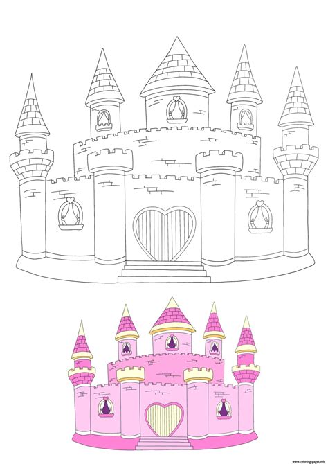 Princess Castle Coloring page Printable