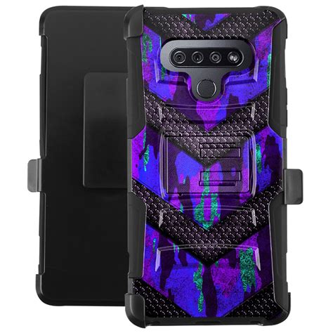 DALUX Hybrid Kickstand Holster Phone Case Compatible with LG Stylo 6 / Stylo 6 Plus - Purple ...