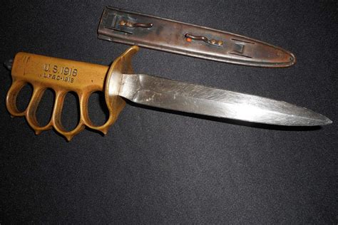 1918 US WWI/WWII LF&C Mk1 Trench Knife -WW2 Airborne Fighting/Knuckle | St Croix Blades