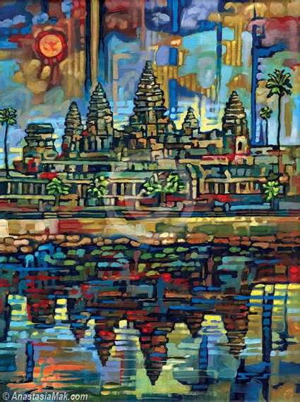 Angkor Wat painting - Anastasia Mak Art