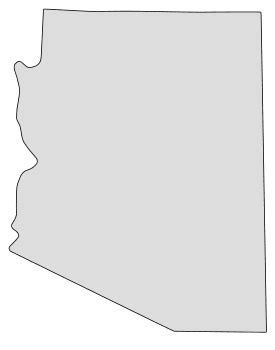 Arizona State Map Outline