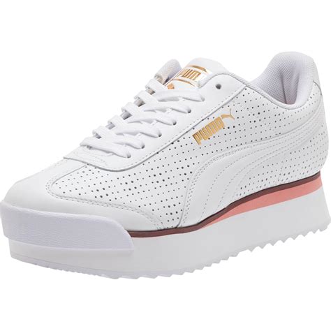 PUMA Lace Roma Amor Perf Women's Sneakers in 01 (White) - Lyst