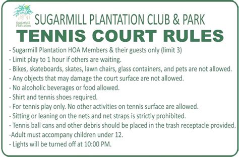 SugarMill Plantation Tennis Courts – SugarMill Plantation