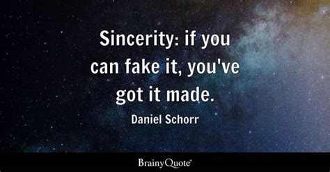 Daniel Schorr - Sincerity: if you can fake it, you've got...