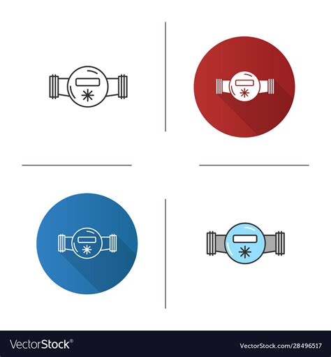 Water meter icon Royalty Free Vector Image - VectorStock