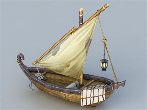 Medieval Fishing Boat 3d model 3ds Max files free download - modeling ...