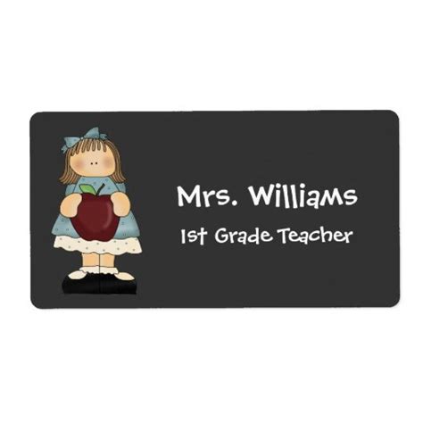 Cute Teacher's Name Tags Shipping Label | Zazzle