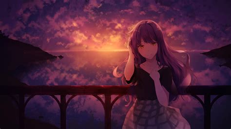 Anime Girl Sunset Wallpapers - Top Free Anime Girl Sunset Backgrounds ...