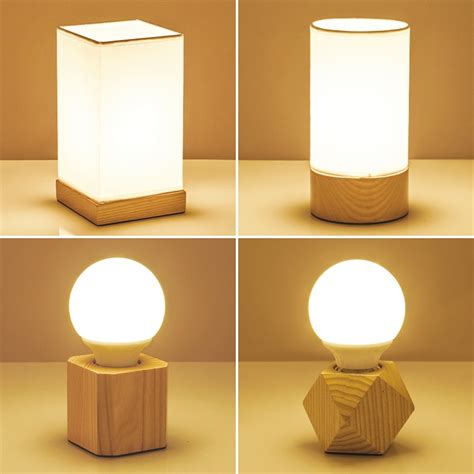 Modern LOFT Desk Lamps LED Wood Table Lamp Wood Desk Lights Night Lamps ...