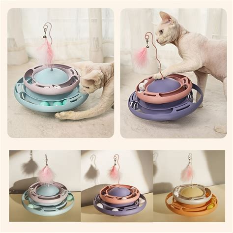 Cat Toys Tumbler Roller Turntable Interactive Cat Toy Interactive Cat ...