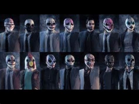 PAYDAY 2 ALL CHARACTERS UNMASKED (W/ DLC ) - YouTube