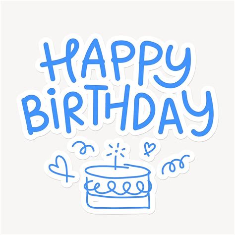 Happy Birthday word sticker typography | Free Photo - rawpixel