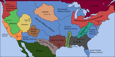 The Second American Civil War (2020) - A Map for my 2ACW World Building Project : r/imaginarymaps