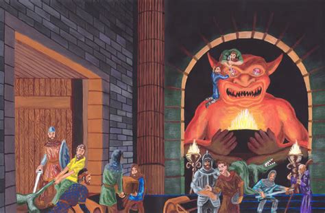 Painted Reproductions of Original Advanced Dungeons & Dragons Cover Art Without the Text