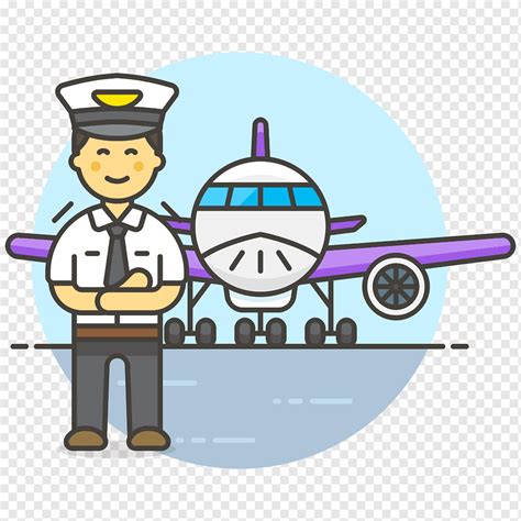 Pilot Dengan Pesawat, ilustrasi, png | PNGWing