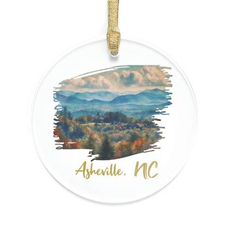 Asheville, NC Acrylic Ornaments Blue Ridge Mountain Christmas Ornaments - Etsy