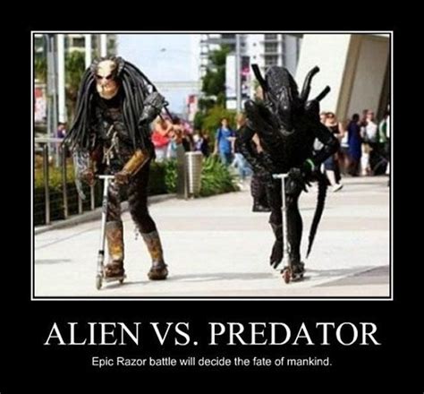 Alien Vs Predator Funny Poster