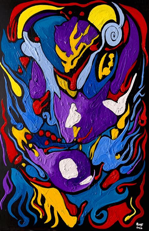 Abstract painting with bright colors | Raafs paintings