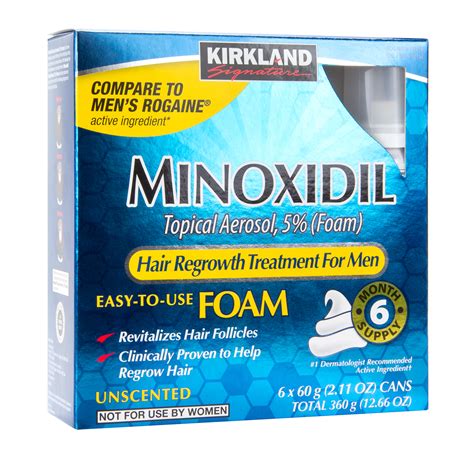 Minoxidil Espuma Para Hombres 5% Suministro Para 6 Meses