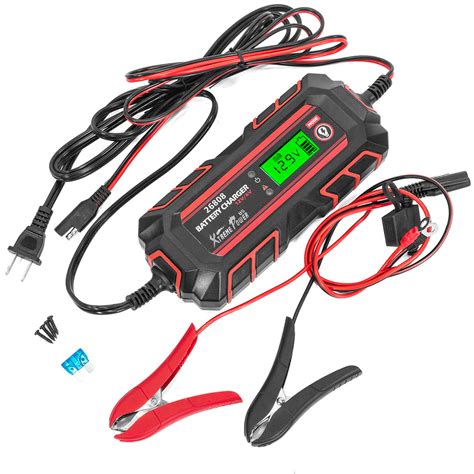 6/12V 4A Battery Charger Maintainer Full Automatic 8-Stages Charging w ...