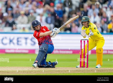 England captain Heather Knight batting in the First Vitality IT20 ...