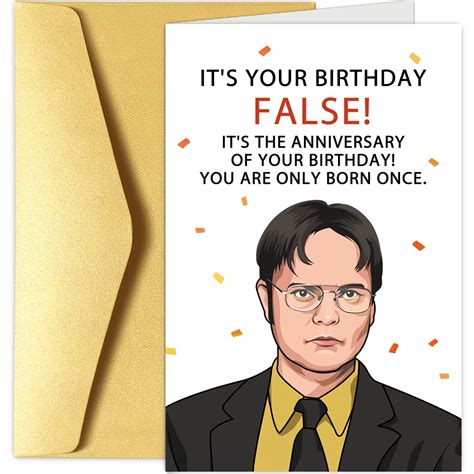 Buy Funny Office Birthday Card, Dwight Schrute Birthday Card, Bday Greeting Card, It is Your ...