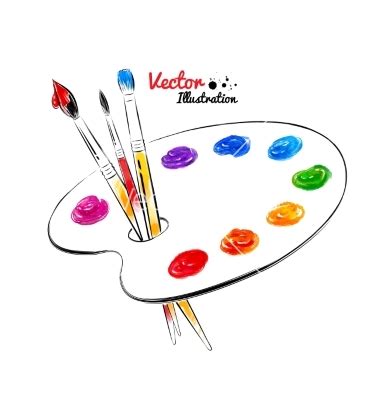 9 Paint Palette Doodle Vector Images - Paint Palette Vector, Paint Palette Sketch Drawing and ...